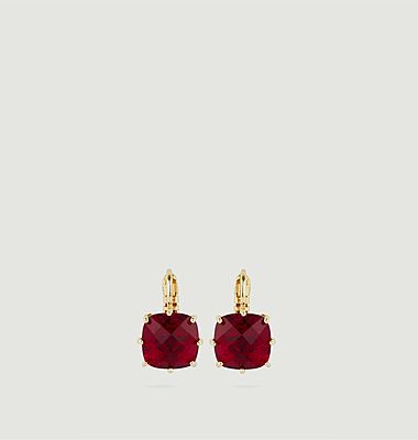 Square sleeper earrings La Diamantine