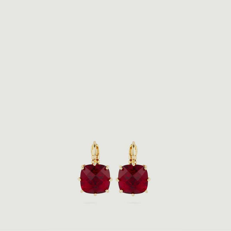 Square sleeper earrings La Diamantine - Les Néréides