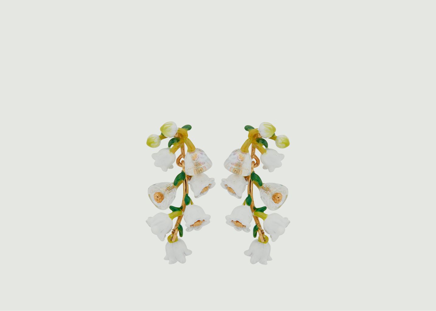 Boucles d'oreilles Vica dorées, Boucles d'oreilles en fleurs, Prêt-à-porter en ligne