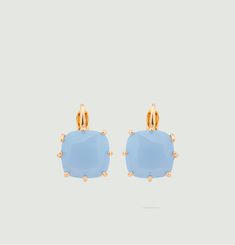 Sleeper earrings La Diamantine Bleu