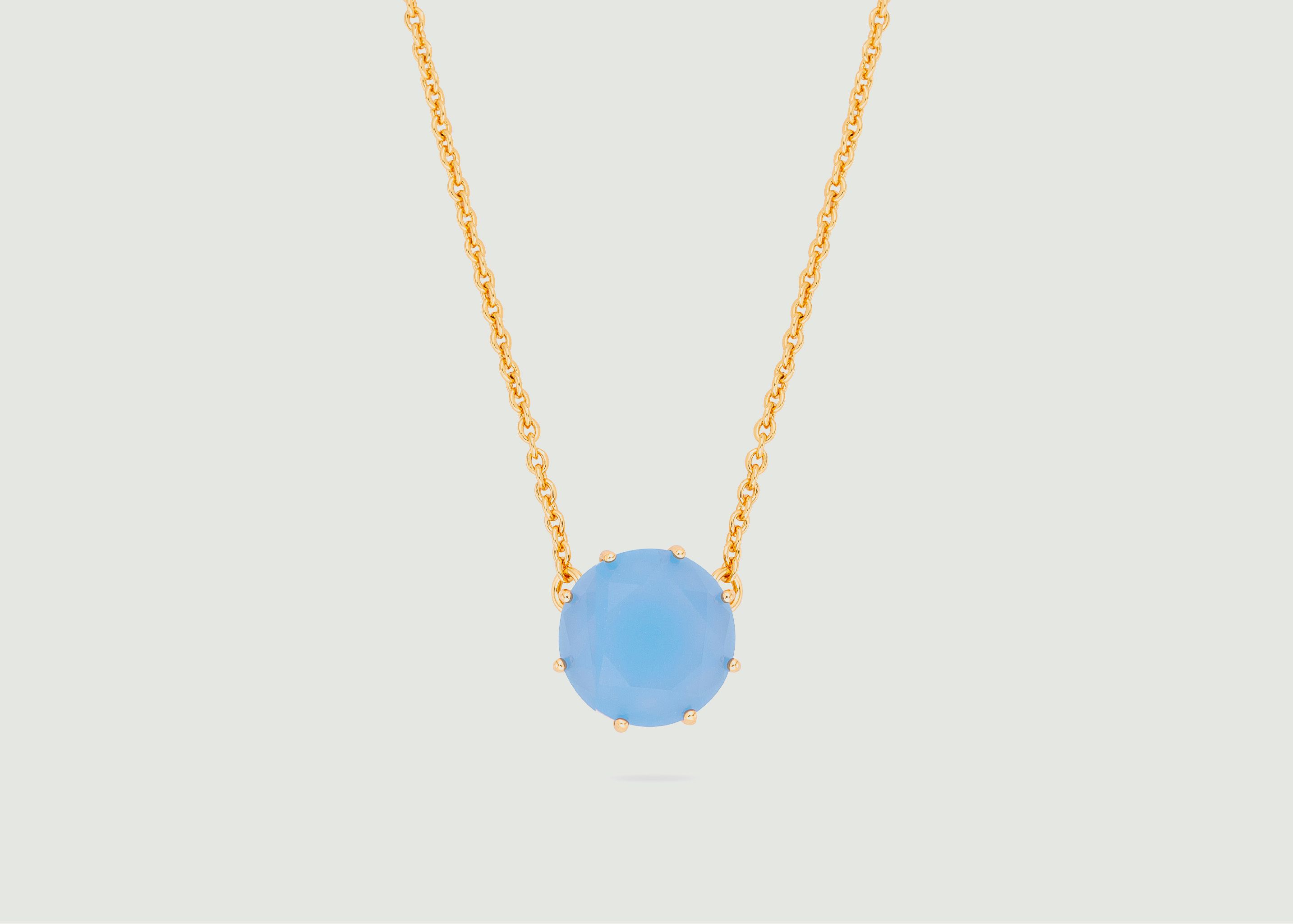 Halskette Runder Anhänger La Diamantine Bleu - Les Néréides