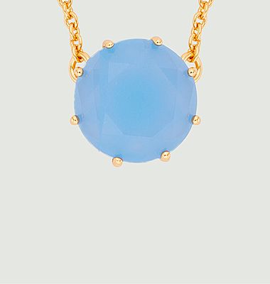 Halskette Runder Anhänger La Diamantine Bleu