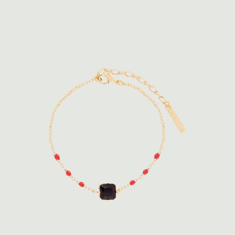 Chain bracelet with square stone Colorama - Les Néréides
