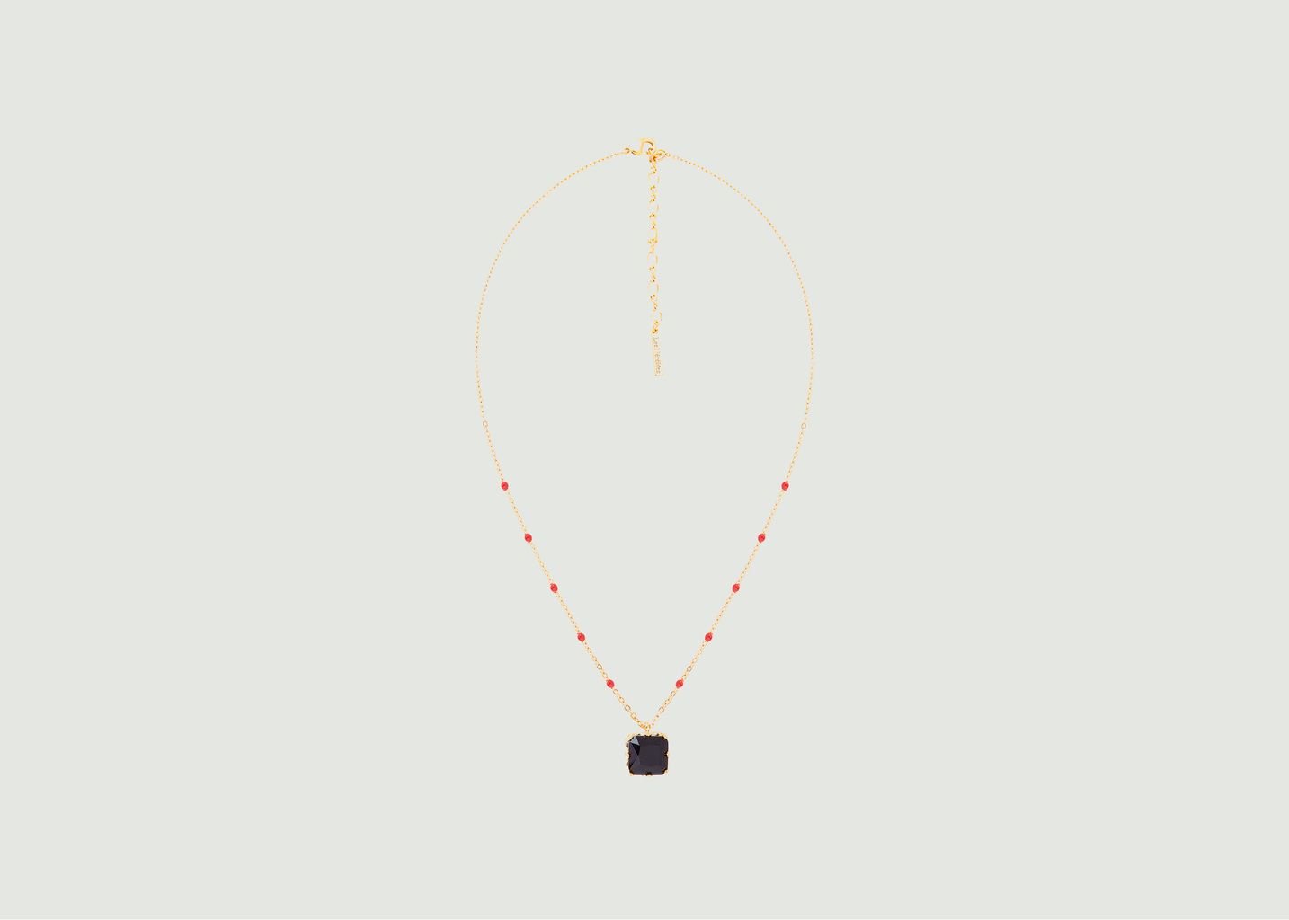 Necklace chain with square stone pendant Colorama - Les Néréides