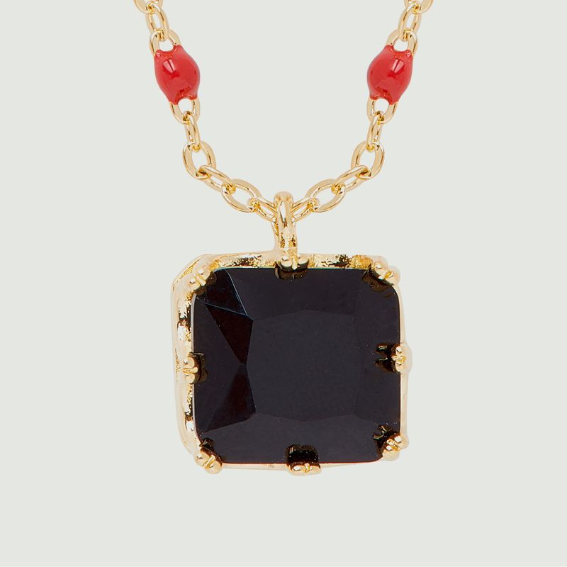 Necklace chain with square stone pendant Colorama - Les Néréides