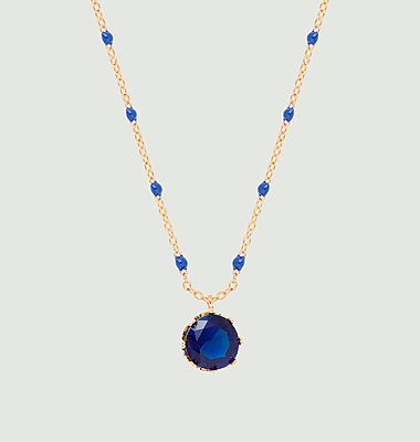 Necklace chain with round stone pendant Colorama