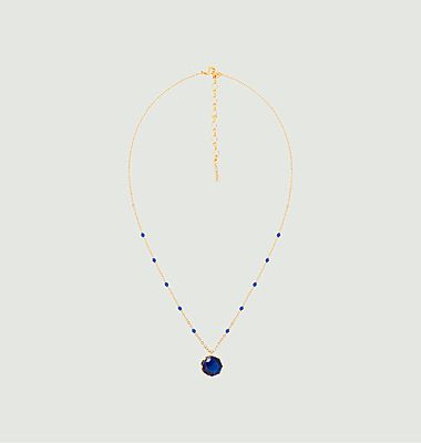 Necklace chain with round stone pendant Colorama