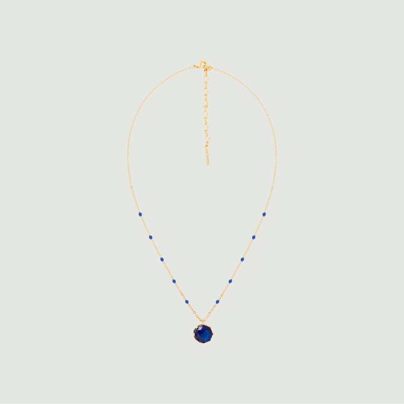 Necklace chain with round stone pendant Colorama - Les Néréides
