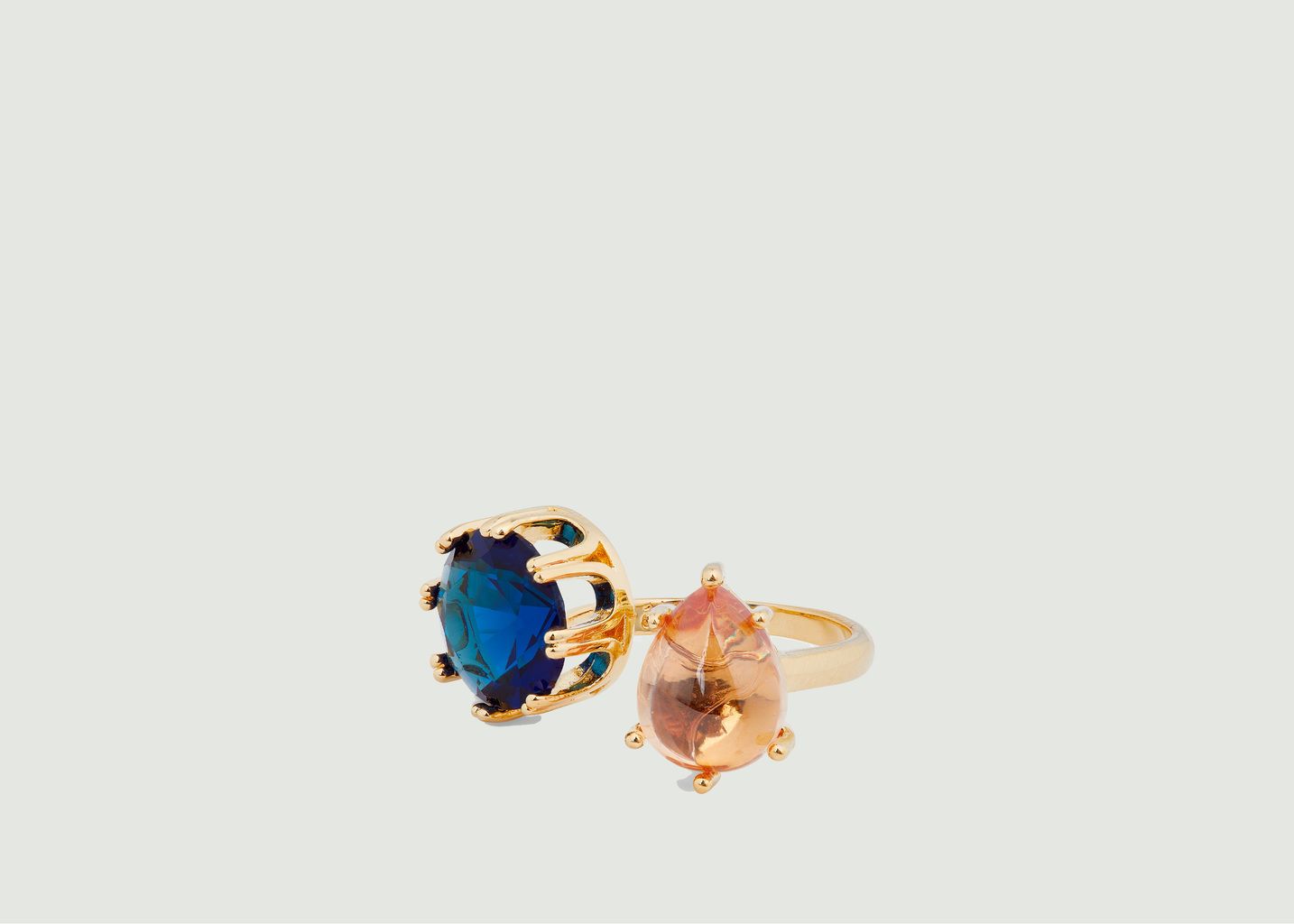 Adjustable ring with You and Me Colorama stones - Les Néréides