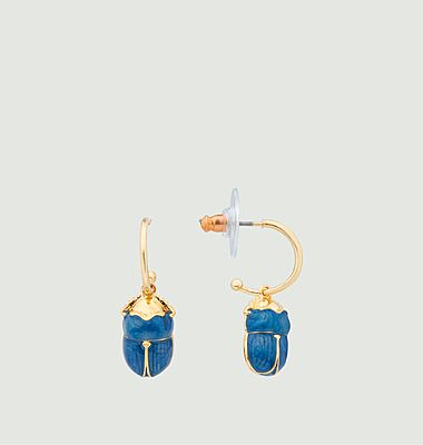 Creole earrings with scarab Les Amulettes