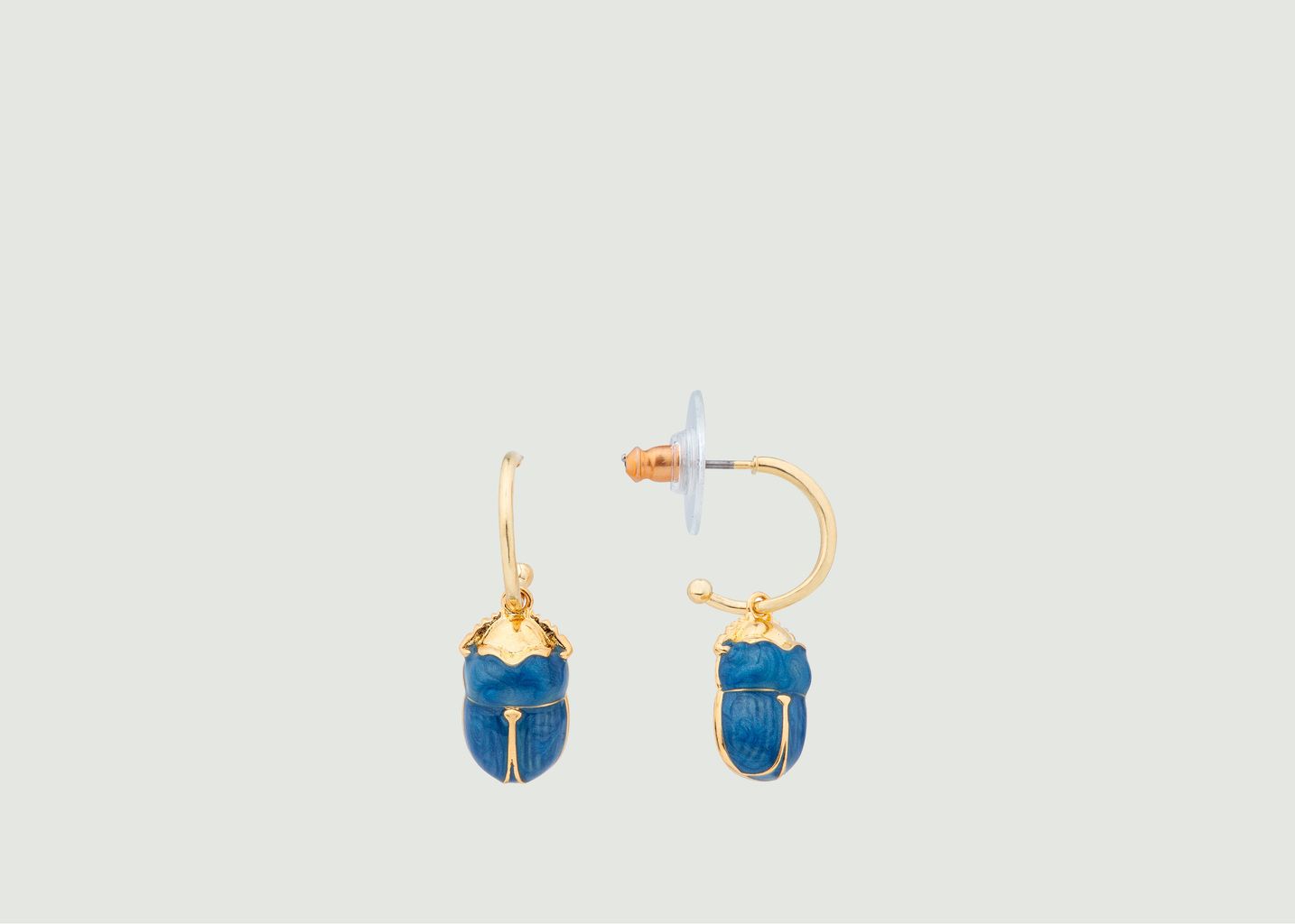 Creole earrings with scarab Les Amulettes - Les Néréides