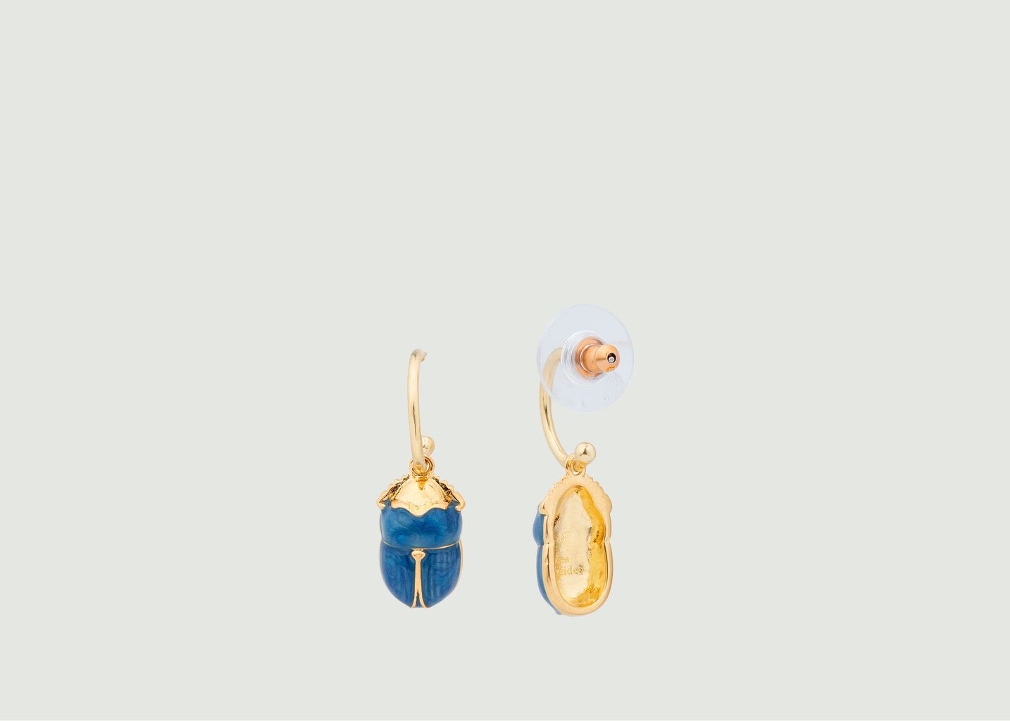 Boucles d'oreilles créoles avec scarabée Les Amulettes - Les Néréides