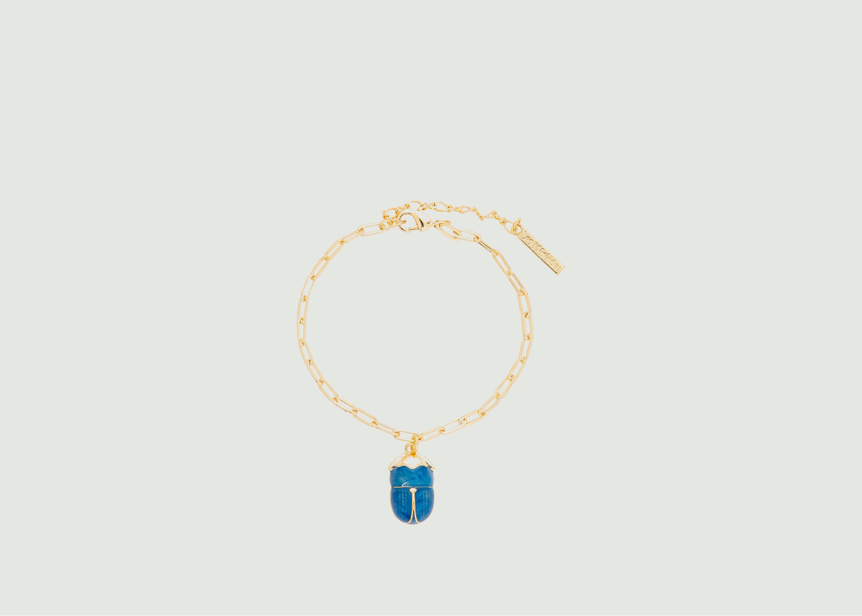 Bracelet chaîne avec charm scarabée Les Amulettes - Les Néréides