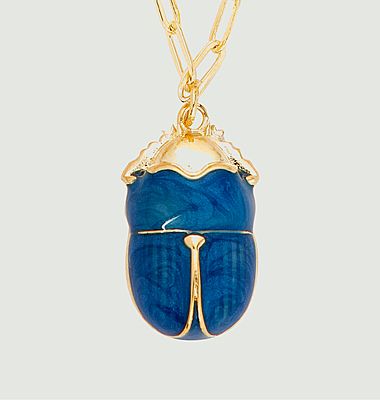 Collier chaîne avec pendentif scarabée Les Amulettes