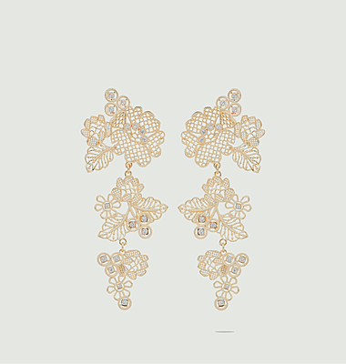 Boucles d'oreilles pendantes Fil d'Or