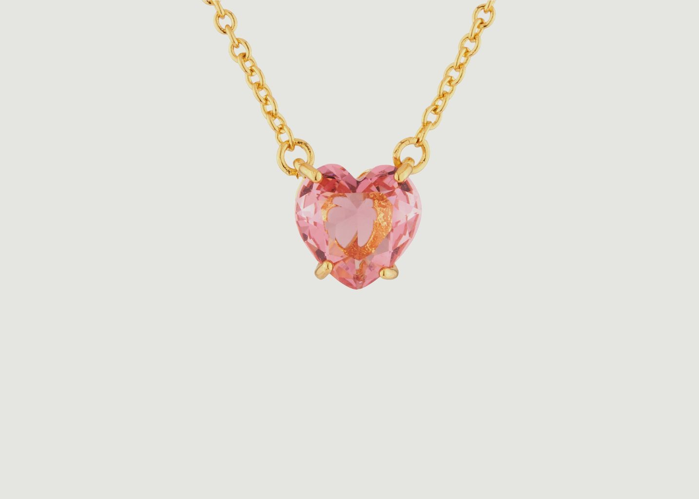 Diamante Heart Pendant Necklace - Les Néréides