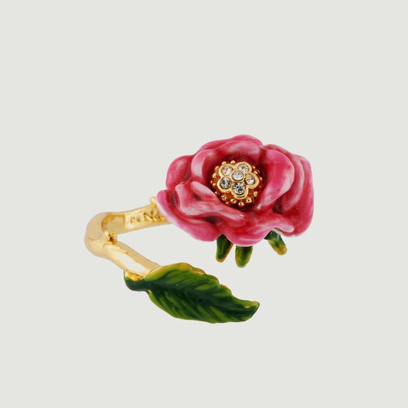 Bague Ajustable Fleur Rose - Les Néréides