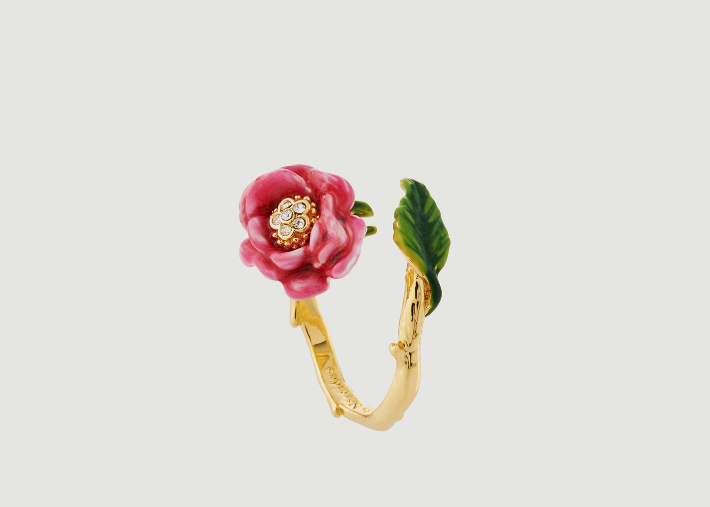 Bague Ajustable Fleur Rose - Les Néréides