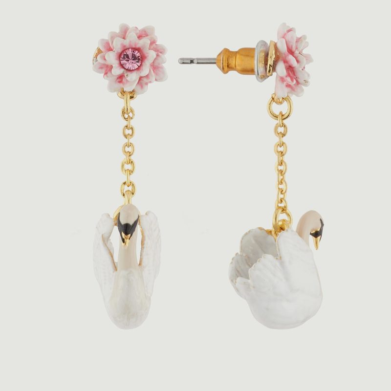 Swan & Waterlily Earrings - Les Néréides