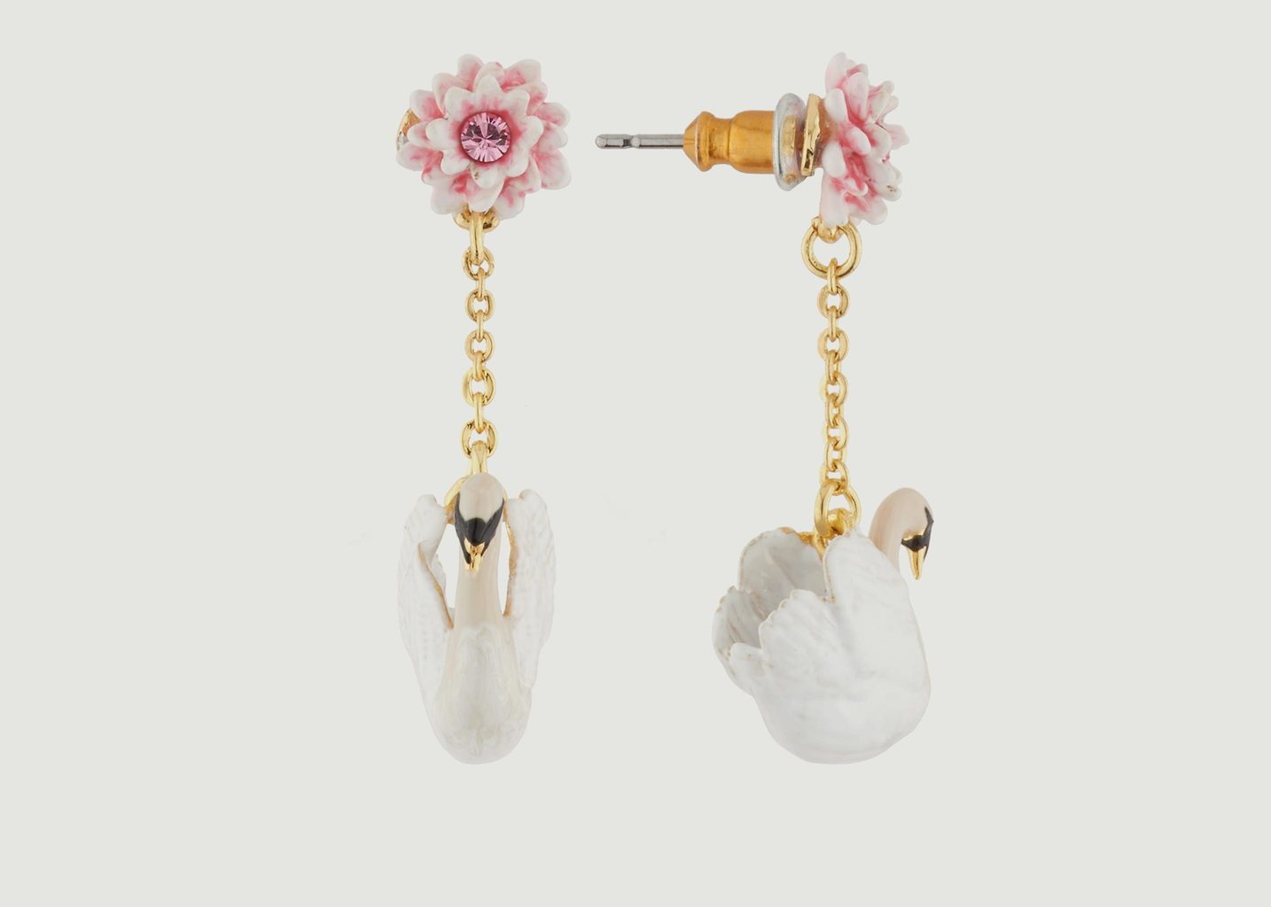 Swan & Waterlily Earrings - Les Néréides