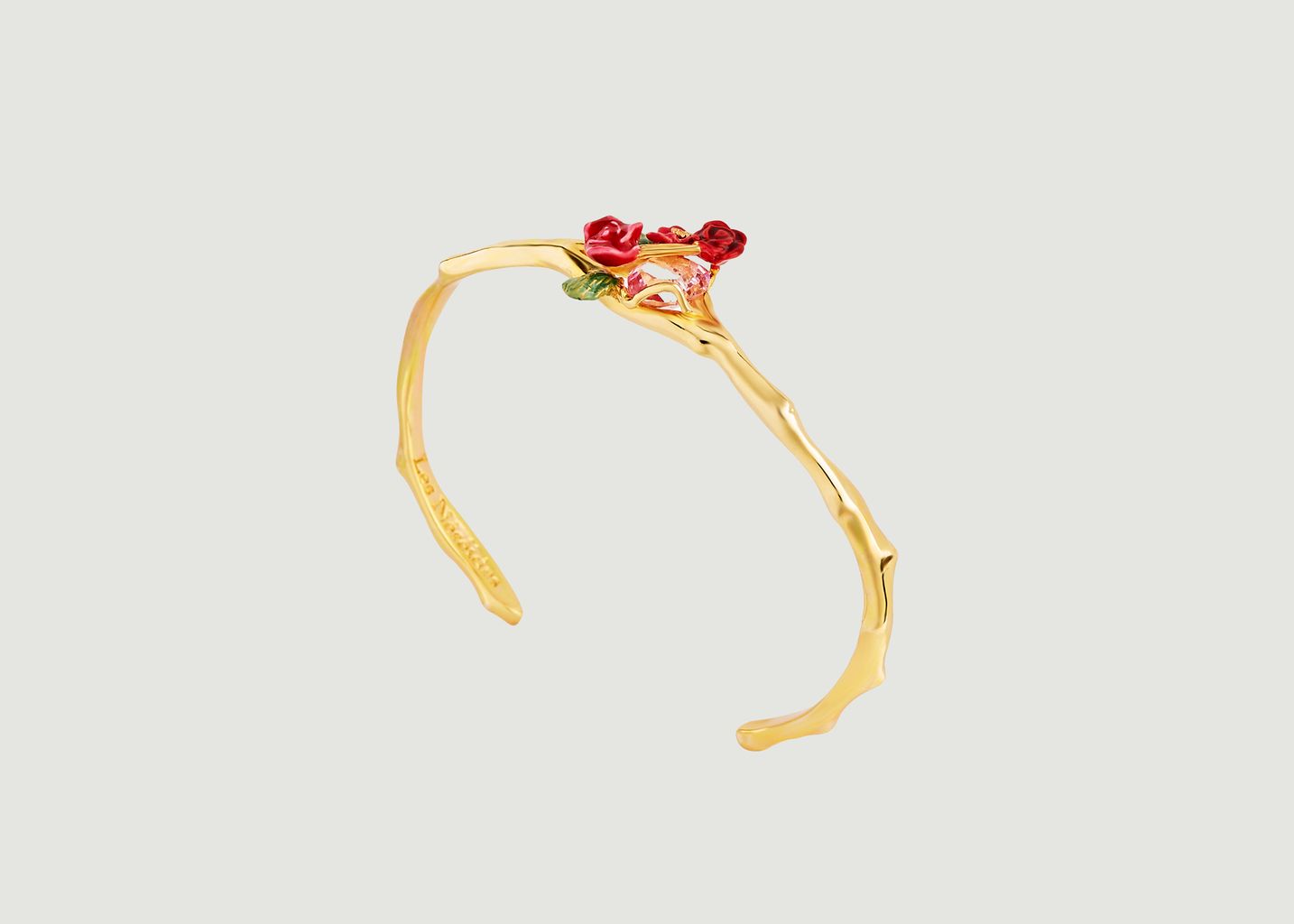 Bracelet jonc bouquet de roses sur treillis - Les Néréides