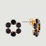 La Diamantine 6 stones hoop stems earrings - Les Néréides