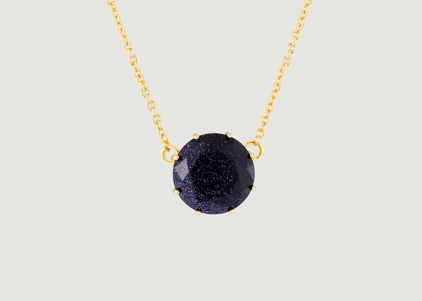 La Diamantine round stone pendant necklace - Les Néréides