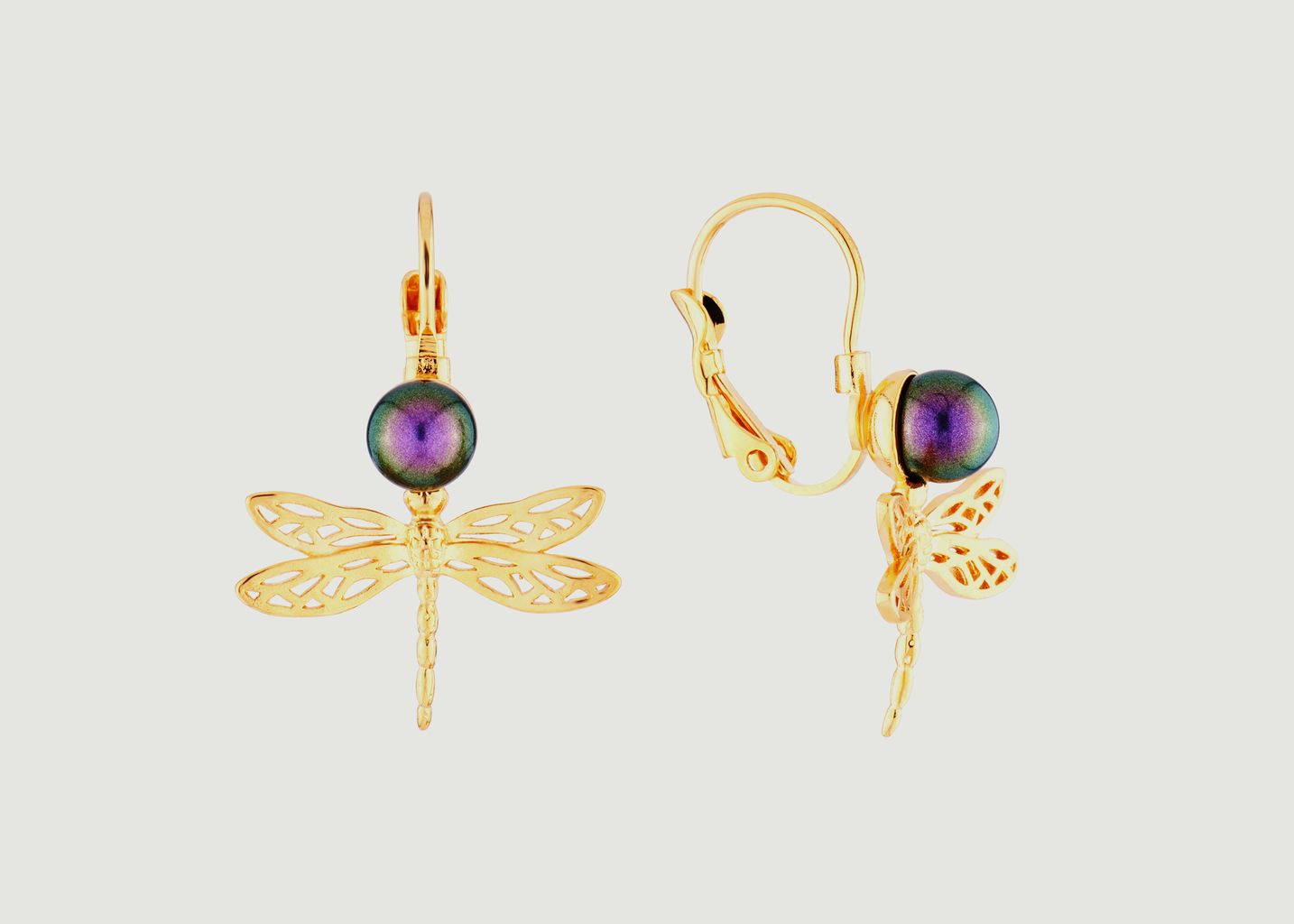 Boucles d'oreilles dormeuses Petite Libellule - Les Néréides