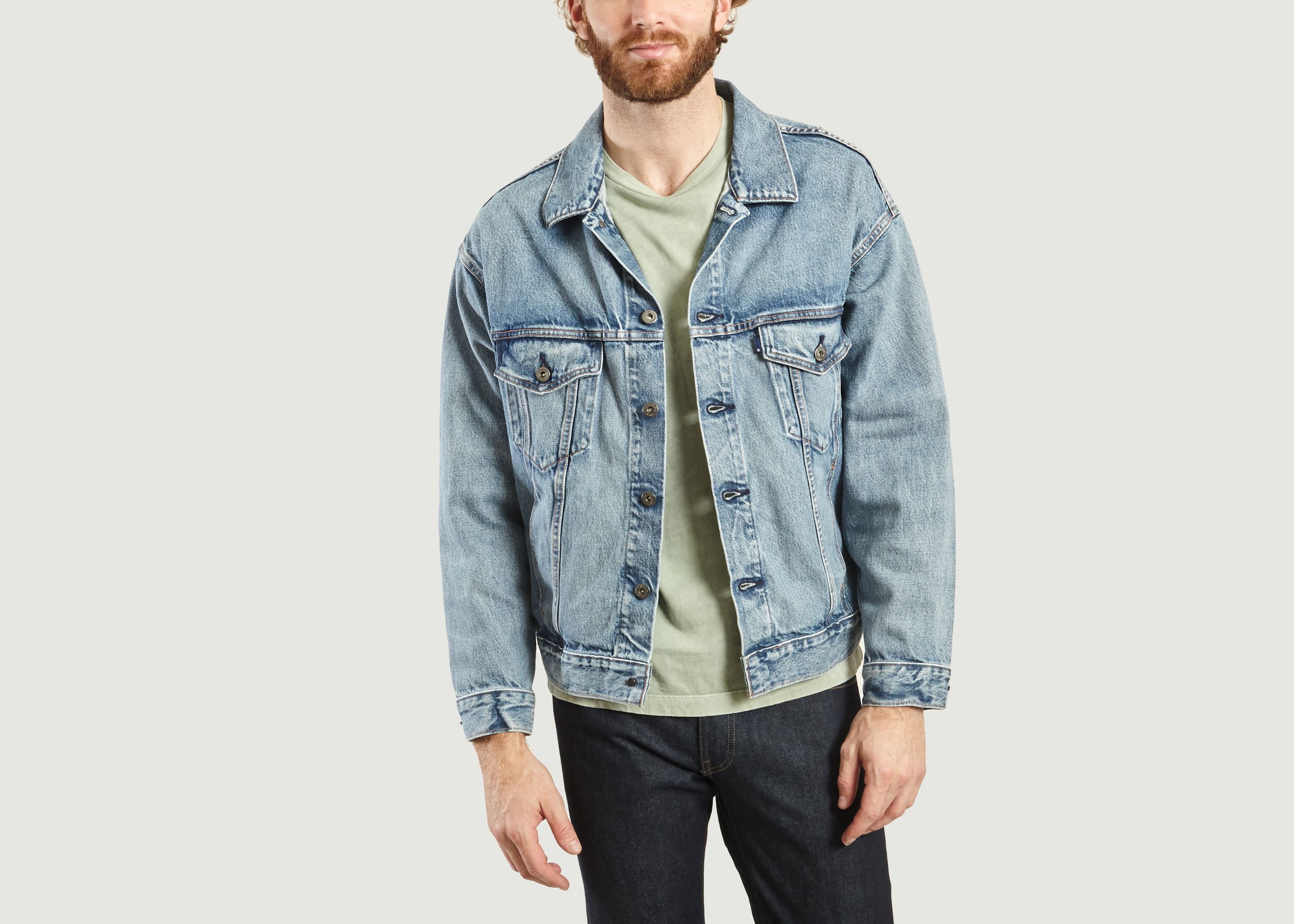 levi long denim jacket