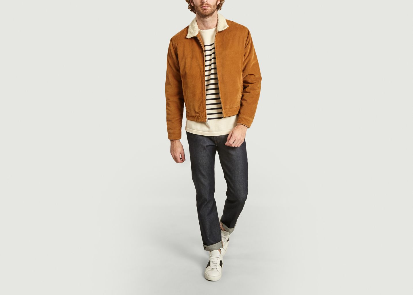 Quilted corduroy jacket with faux-fur collar - Levi's M&C