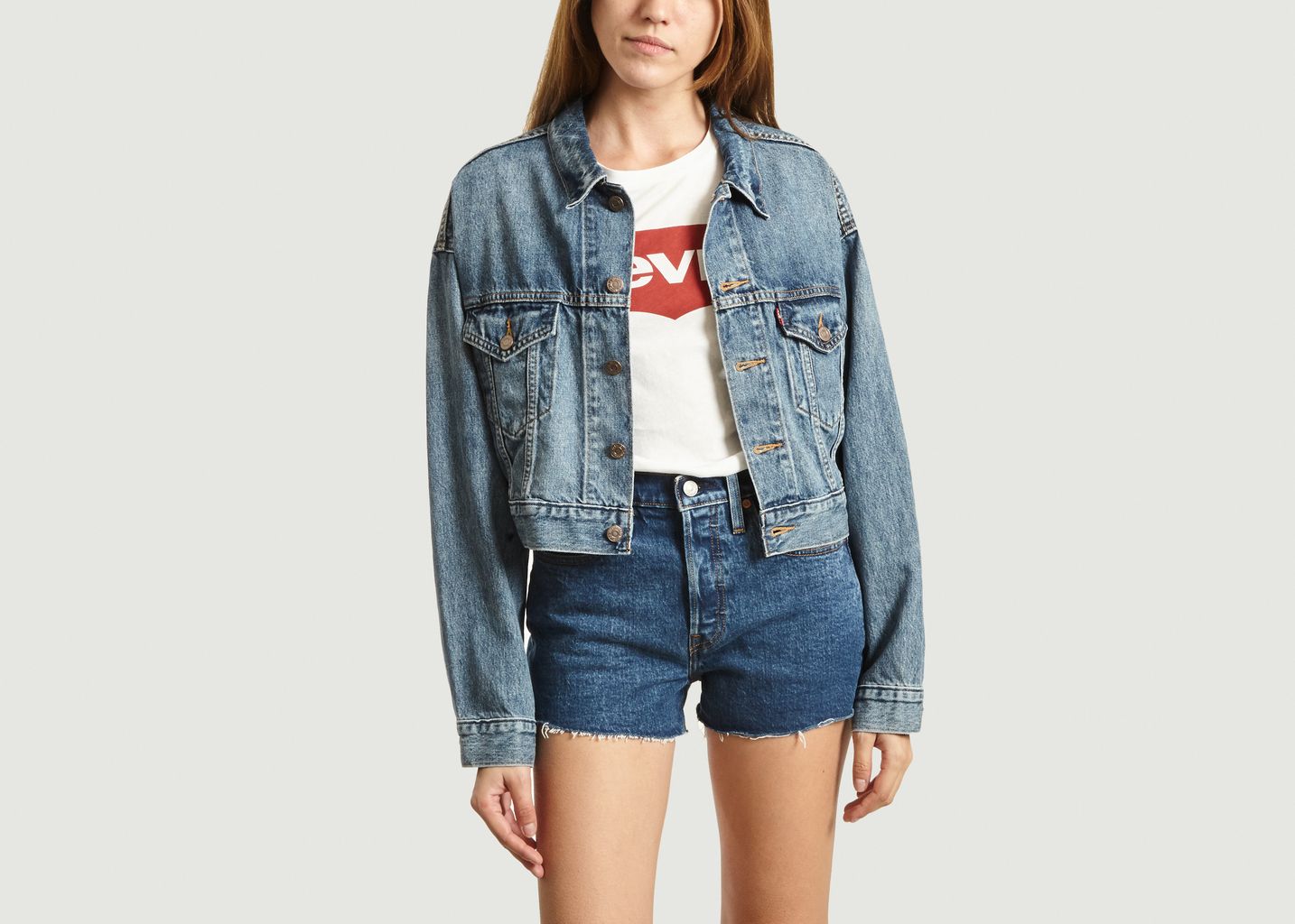 levi short denim jacket