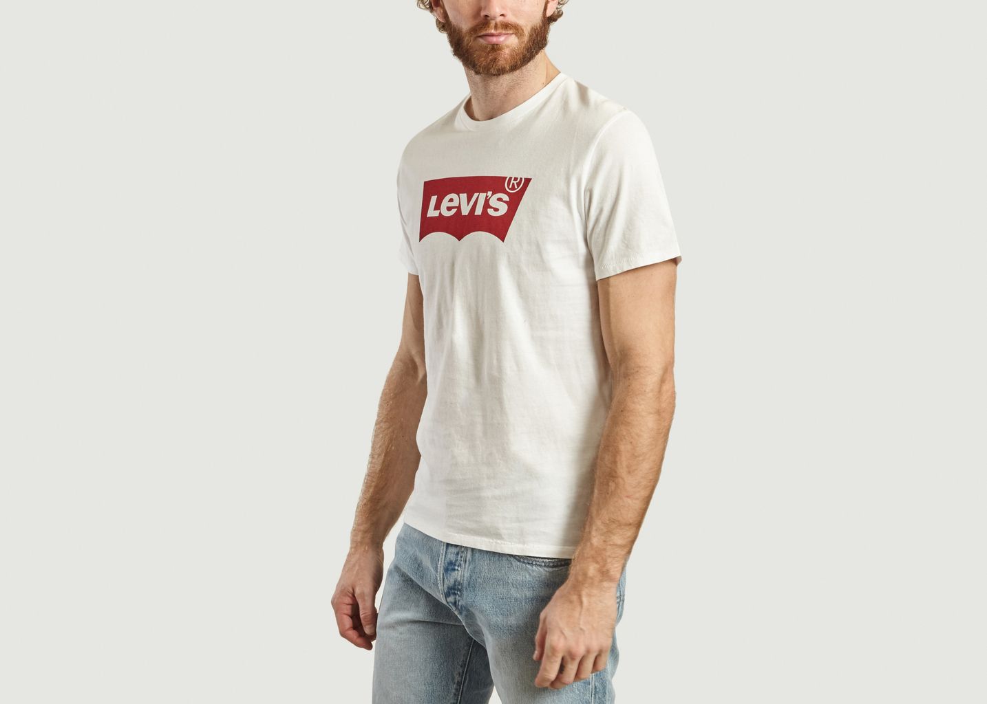 LEVI'S BLANC T/Shirt avec logo, 22491-0039 taille L neuf avec étiquettes