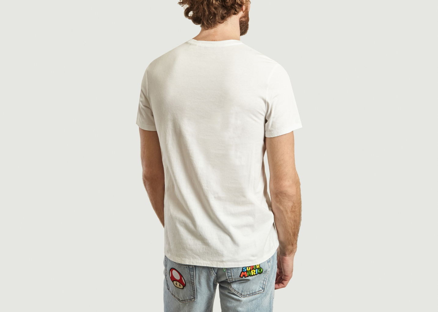 levis white shirt with red logo