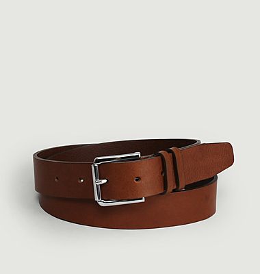 Vegetable tanned leather belt