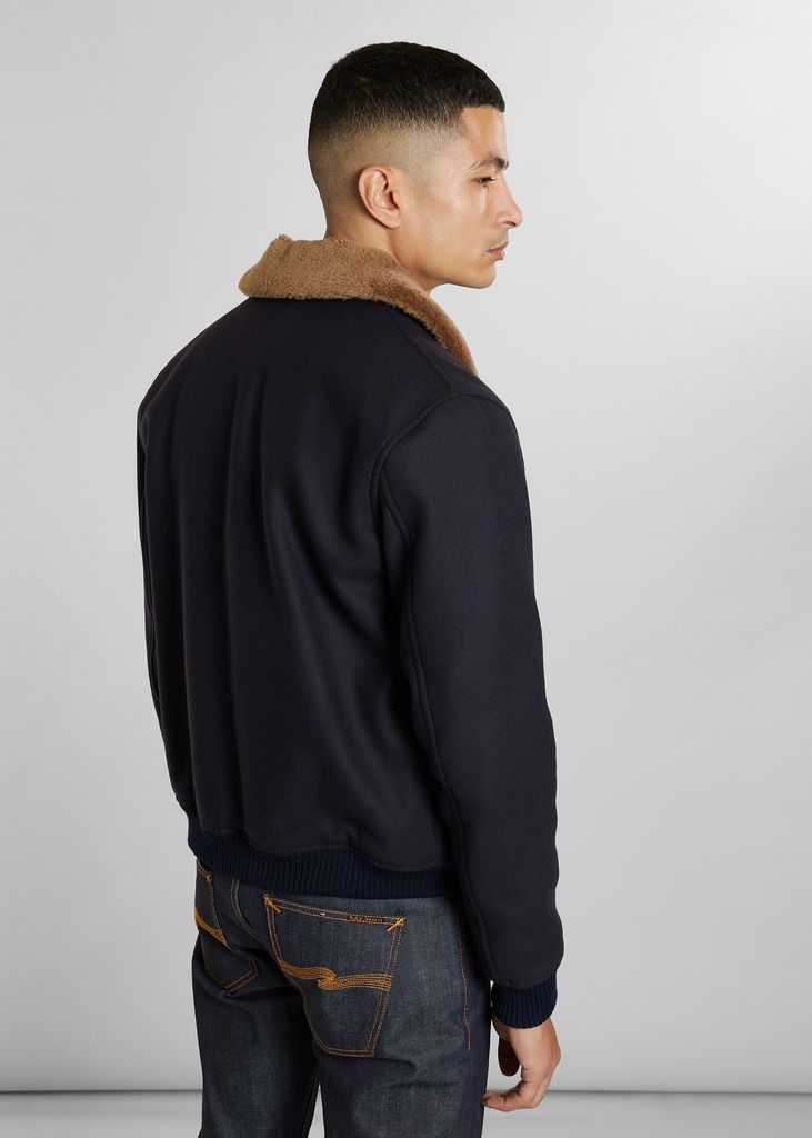 Navy blue Double - loewe aviator shearling jacket item - IetpShops Morocco  - waistband jeans Loewe