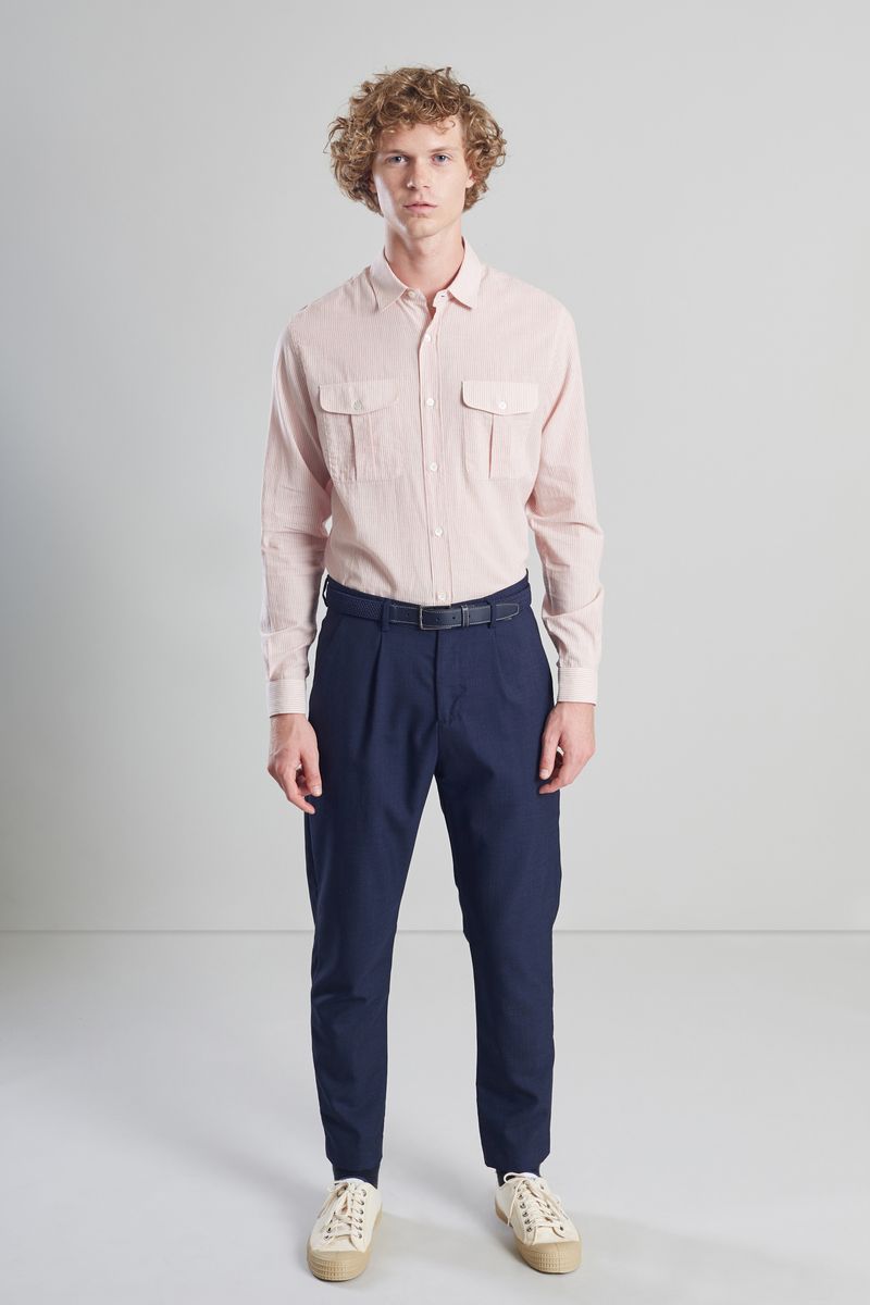 Chemise Voyage Rayée en coton bio japonais - L'Exception Paris