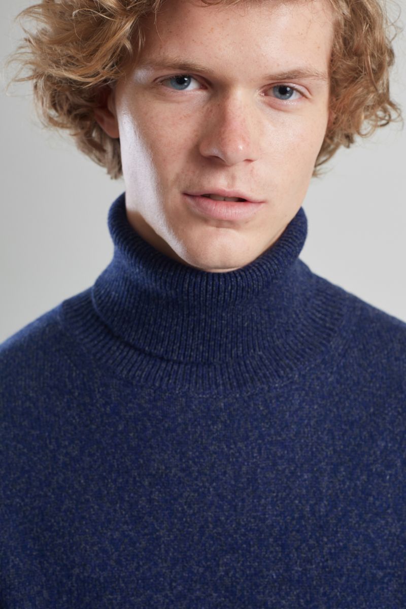 Pull Col Roulé Mouliné en Laine Geelong - L'Exception Paris