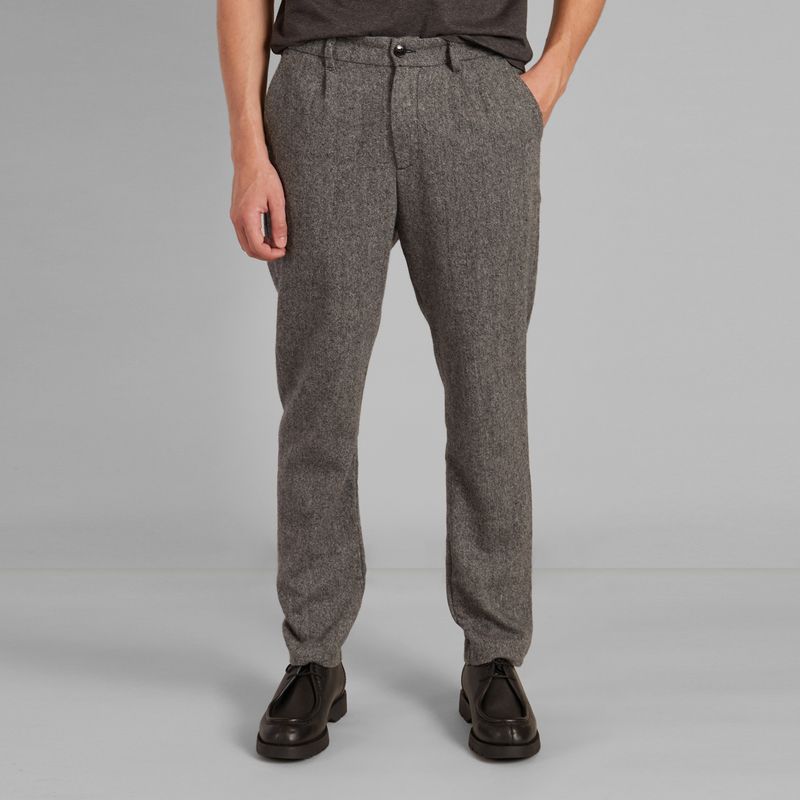 Pleated cotton twill trousers - L'Exception Paris