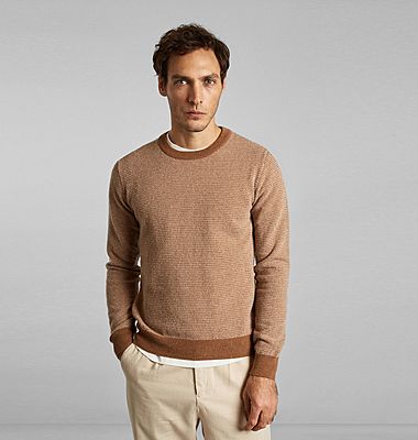 Recycled wool jacquard sweater