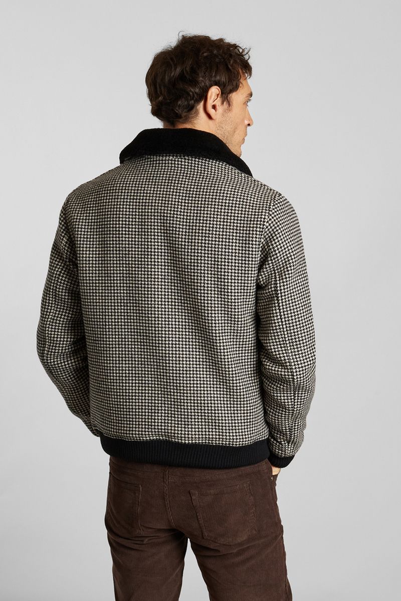 Blouson col mouton en laine vierge fabriqué en France - L'Exception Paris