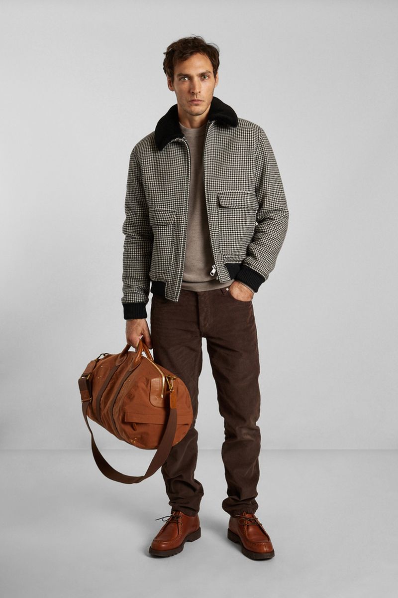 Blouson col mouton en laine vierge fabriqué en France - L'Exception Paris