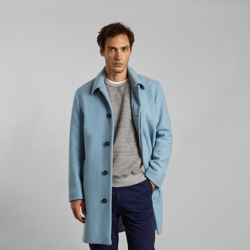 Straight coat in new wool made in France - L'Exception Paris