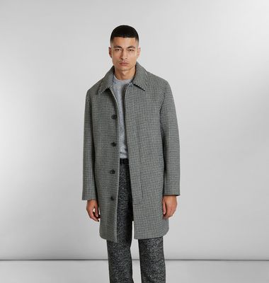 Straight coat in wool made in France