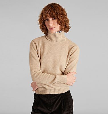 Recycled cashmere turtleneck sweater