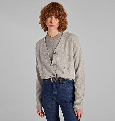 Wool button-down cardigan
