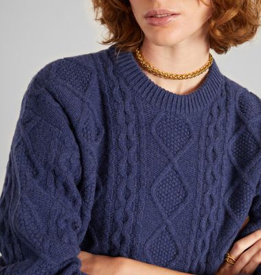 Twisted sweater in recycled wool