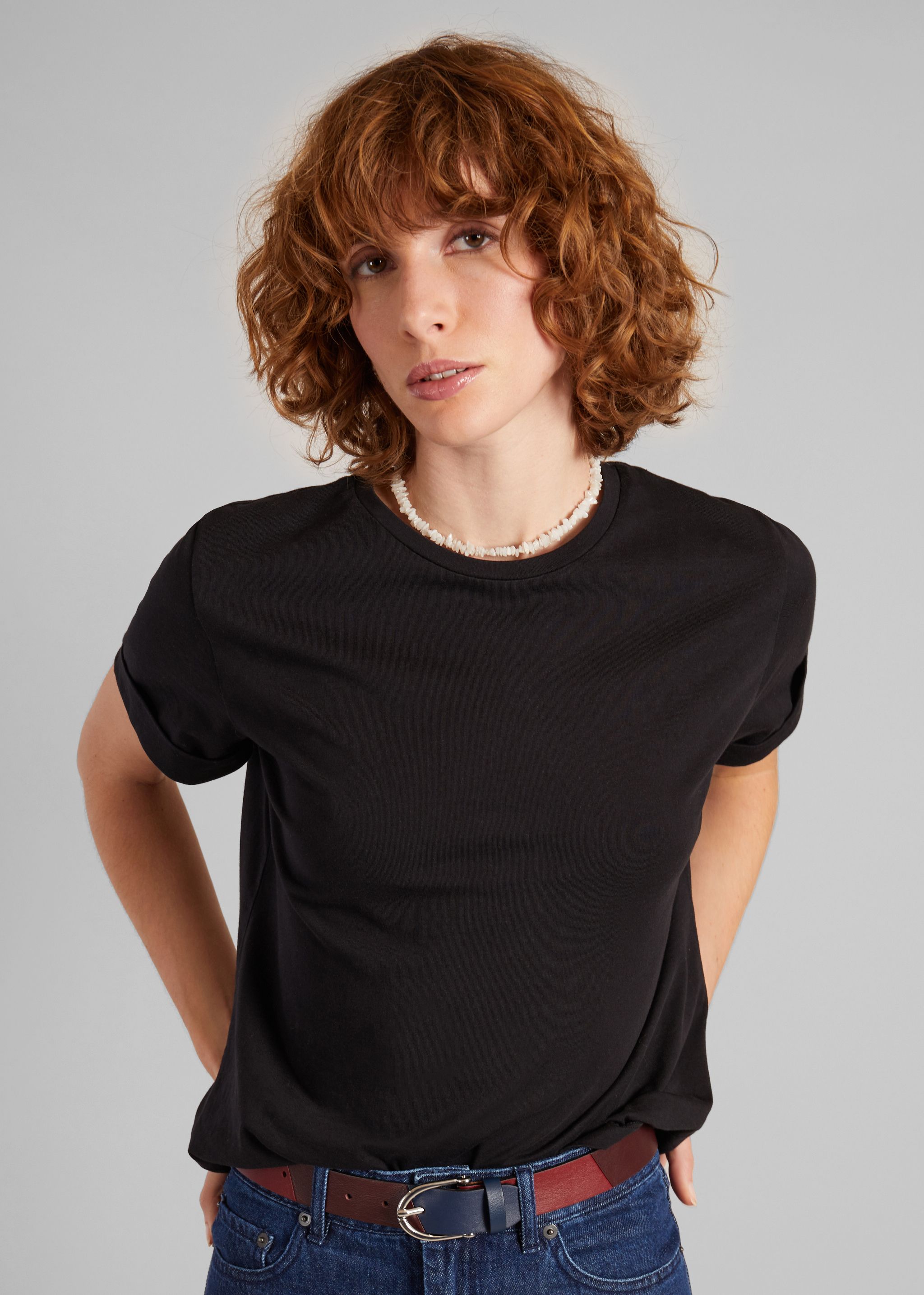 T-shirt with rolled up sleeves - L'Exception Paris