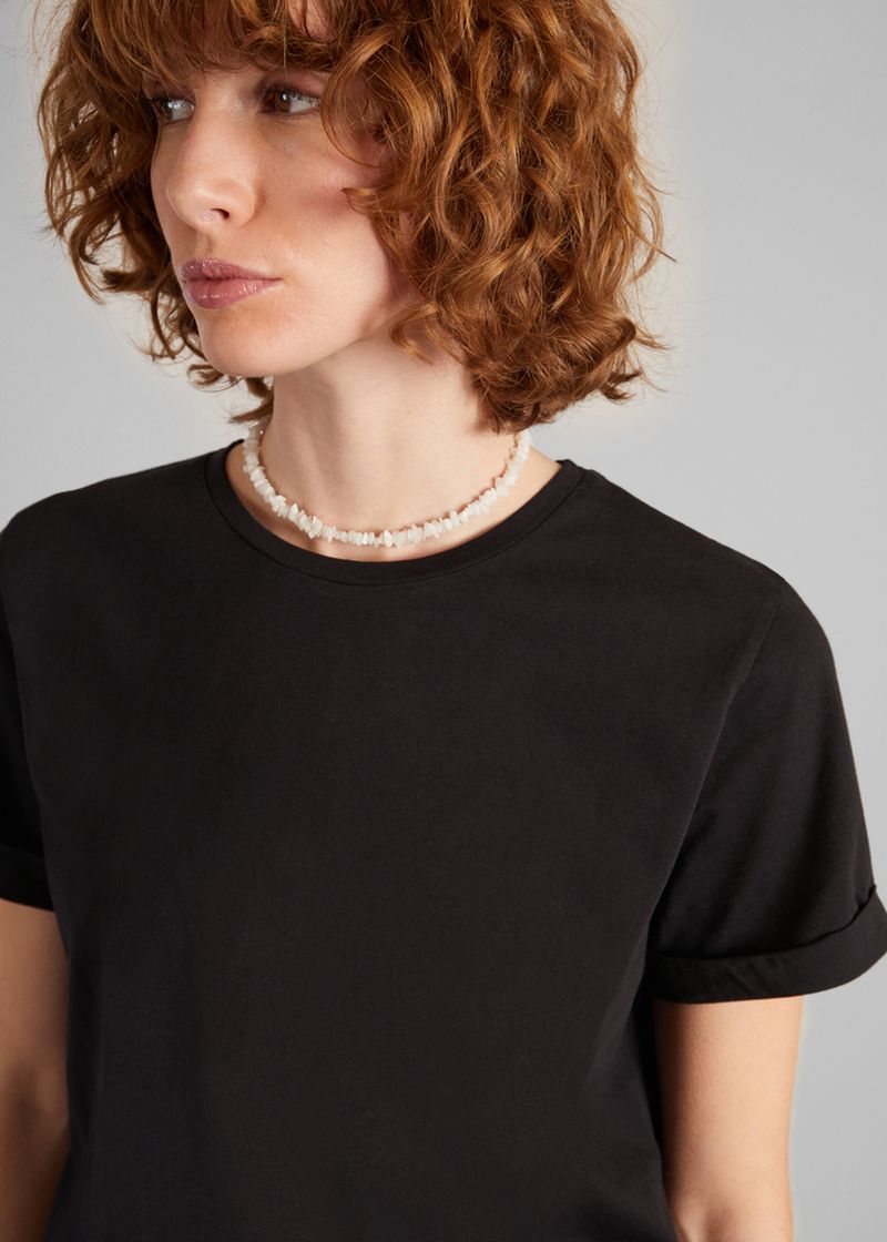 T-shirt with rolled up sleeves - L'Exception Paris