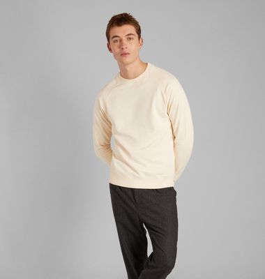 Sweatshirt round neck in organic cotton