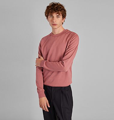 Sweatshirt round neck in organic cotton